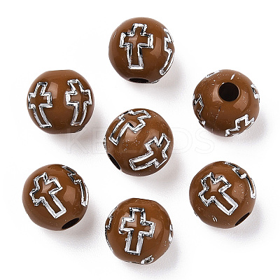 Plating Acrylic Beads PACR-Q113-10A-1