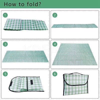 Portable Tartan Patern Non Woven Picnic Mat JX572B-01-1