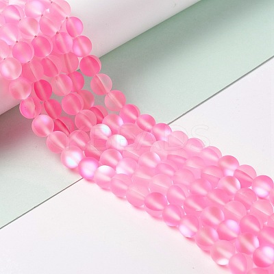 Synthetic Moonstone Beads Strands G-E573-01B-25-1