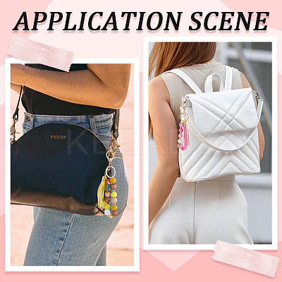 DIY Faux Suede Tasse Keychain Making Kits DIY-SP0002-43G-1
