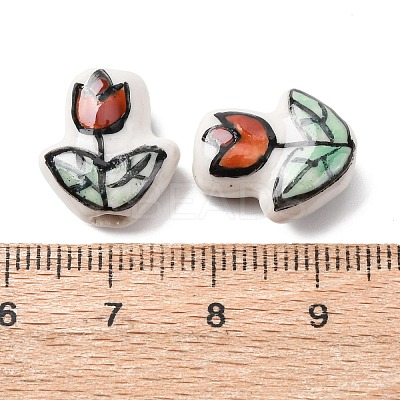 Handmade Porcelain Enamel Beads PORC-B006-02B-1