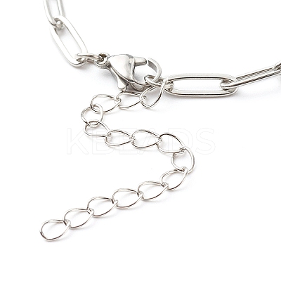 Tarnish Resistant 304 Stainless Steel Paperclip Chains Bracelet Making X-AJEW-JB01038-02-1