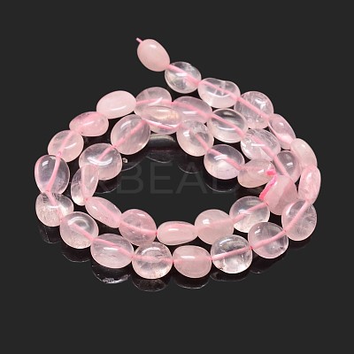 Natural Rose Quartz Nuggets Beads Strands G-J336-24-1