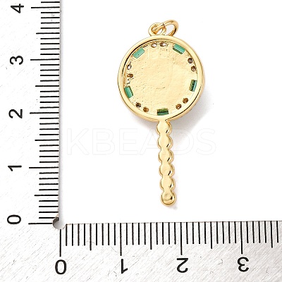 Brass Micro Pave Cubic Zirconia Pendants LS-KK-U076-04G-02-1