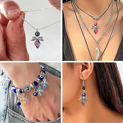 20Pcs 10 Color Evil Eye Lampwork Pendants FIND-CJ0001-69-1