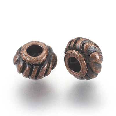Tibetan Style Spacer Beads TIBEB-Q39-R-FF-1