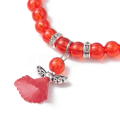 Transparent Plastic Beaded Stretch Bracelets for Children BJEW-JB11507-03-1
