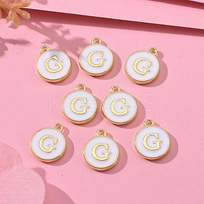 Golden Plated Alloy Charms LS-X-ENAM-S118-01G-1