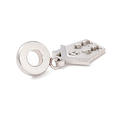 Non-Tarnish 304 Stainless Steel European Dangle Charms STAS-I192-05P-1
