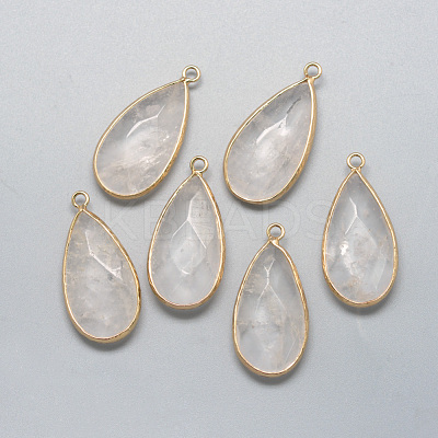 Natural Quartz Crystal Pendants X-G-S221-13G-1