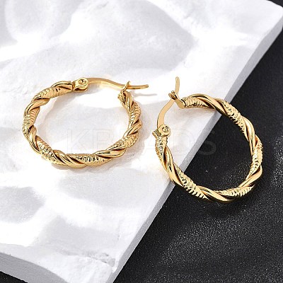 201 Stainless Steel Hoop Earrings EJEW-Q026-09G-1
