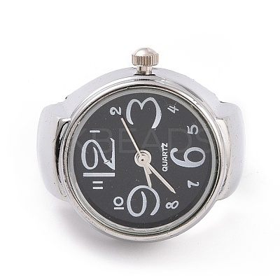 201 Stainless Steel Stretch Watchband Finger Ring Watches WACH-G018-01P-03-1