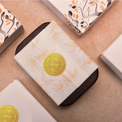 Plastic Self Adhesive Gold Foil Embossed Stickers DIY-WH0211-386-1