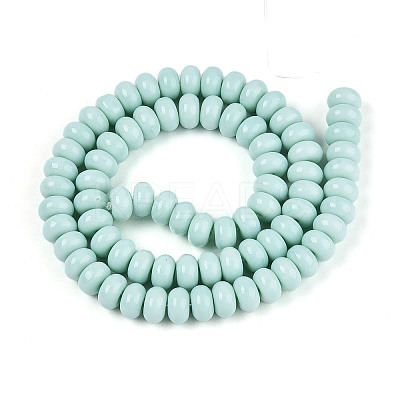Opaque Solid Color Glass Beads Strands GLAA-ZX008-8mm-18A-1