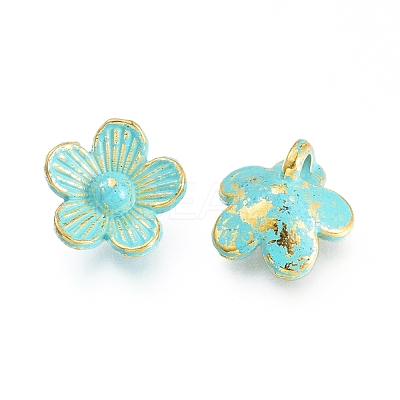 Tibetan Style Alloy Charms PALLOY-I181-008GGP-1