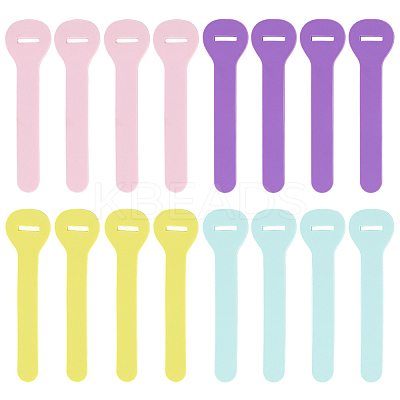 24Pcs 4 Colors PVC Zipper Pull Tabs PVC-GF0001-02B-03-1