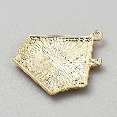 Thanksgiving Day Golden Tone Alloy Enamel Pendants FIND-CJC0024-30H-1