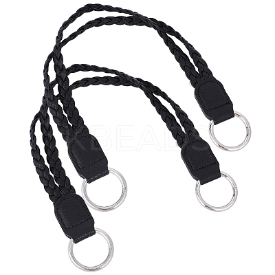 2Pcs Braided PU Leather Handles PURS-CL0001-18C-1