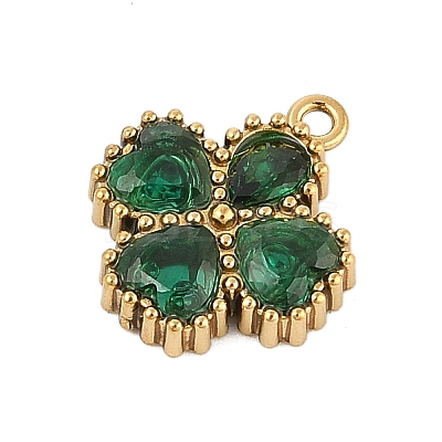 304 Stainless Steel Rhinestone Pendants STAS-E547-06F-G-1