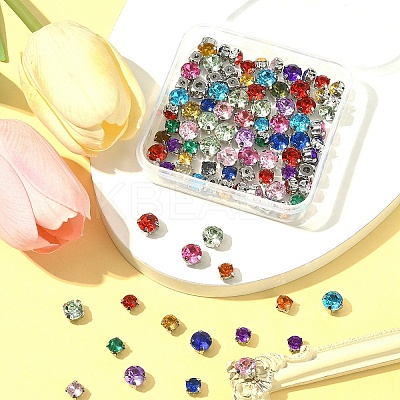 100Pcs 2 Styles Sew on Rhinestone GACR-FS0001-01-1