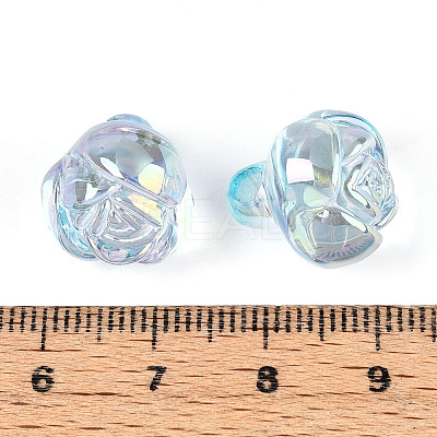 Electroplate Transparent Acrylic Beads PACR-CJC0008-08C-1