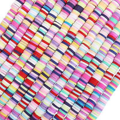 15Strands Handmade Polymer Clay Beads Strands CLAY-PA0001-07E-1