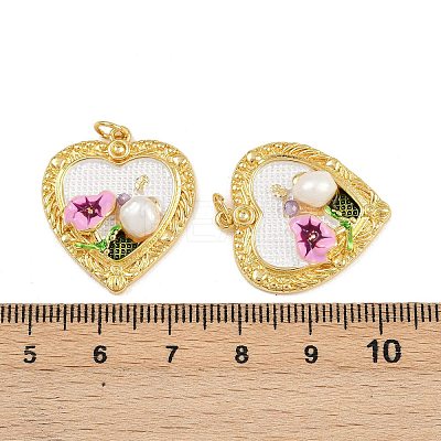 Brass Pave Cubic Zirconia Pendants KK-L240-22G-1