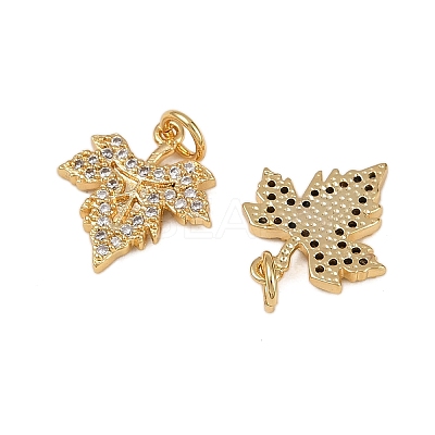 Brass Micro Pave Cubic Zirconia Pendants KK-I358-050G-1
