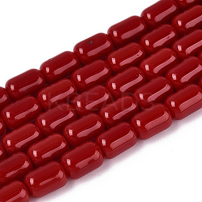 Opaque Glass Beads Strands GLAA-T028-14P-03-1