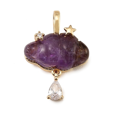 Natural Amethyst Carved Pendants GG-CBA5963-03B-1