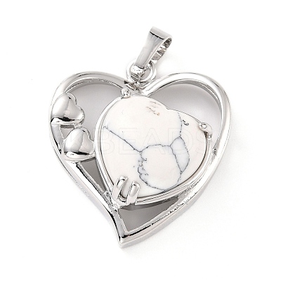 Natural Howlite Pendants G-C236-01E-P-RS-1
