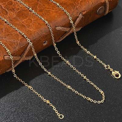2mm Rack Plating Brass Satellite Chain Necklaces for Women Men MAK-L044-11G-1