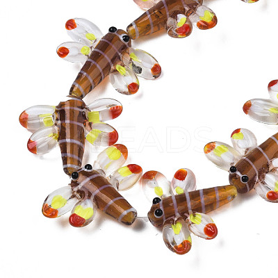 Autumn Theme Handmade Lampwork Beads Strands LAMP-Q031-017D-1
