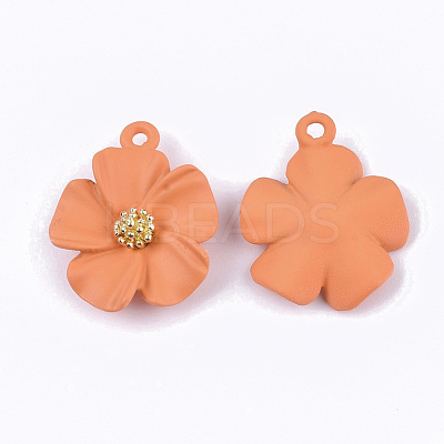Spray Painted Alloy Pendants X-PALLOY-N0147-03B-1