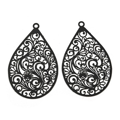 Spray Printed 430 Stainless Steel Pendants X-STAS-P359-01F-1