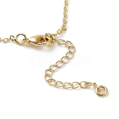 Brass Micro Pave Cubic Zirconia Pendants Necklace LS-NJEW-I125-01B-1