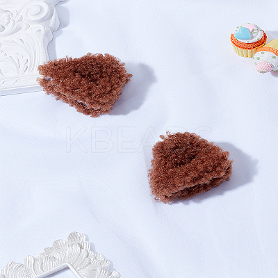 2Pcs Cat Ear Shape Plush Claw Hair Clips OHAR-LP0001-16A-1