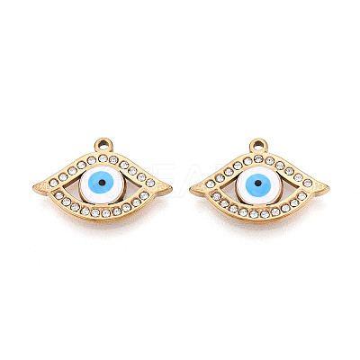 304 Stainless Steel Rhinestone Pendants STAS-N110-51A-G-1