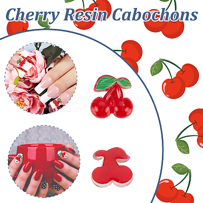 Cherry Resin Cabochons MRMJ-OC0003-22-1