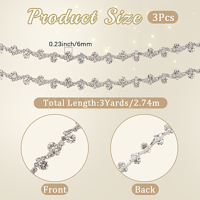 S-shaped Glass Rhinestone and Iron Cup Chains DIY-WH20032-25S-01-1