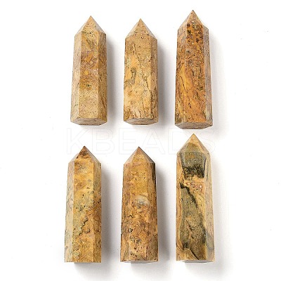 Tower Natural Crazy Agate Healing Stone Wands G-A096-02F-1