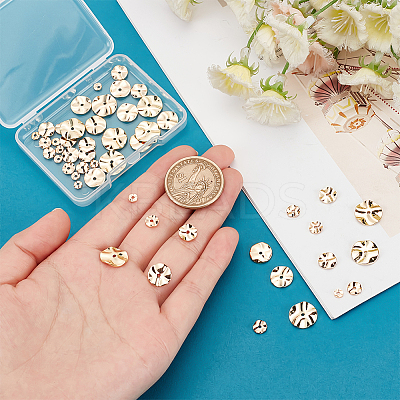 40Pcs 4 Style Brass Beads KK-PH0009-08-1