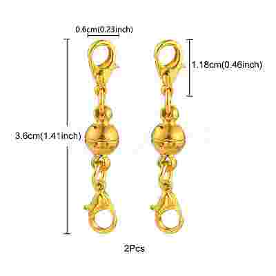 Brass Magnetic Clasps KK-YW0001-56G-1