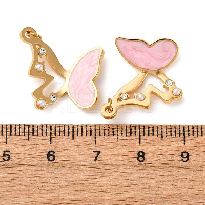 304 Stainless Steel Enamel Pendants STAS-U061-20G-01-1