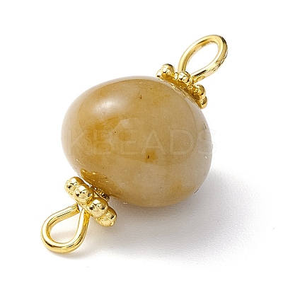 Natural Topaz Jade Links Connectors PALLOY-JF01091-04-1