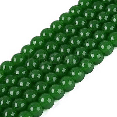 Imitation Jade Glass Beads Strands GLAA-T032-J6mm-09-1