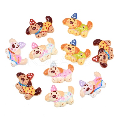 Opaque Resin Cabochons RESI-G125-01-1