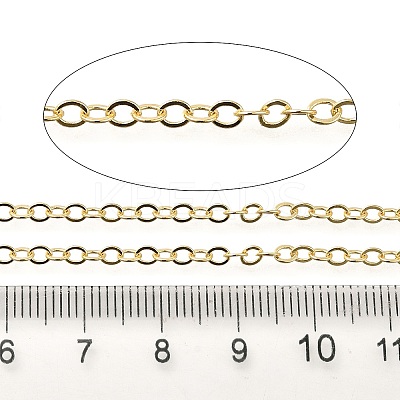 Rack Plating Brass Cable Chains CHC-M001-03G-02-1