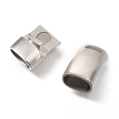 Tarnish Resistant 304 Stainless Steel Magnetic Clasps with Glue-in Ends LS-STAS-C020-07P-1