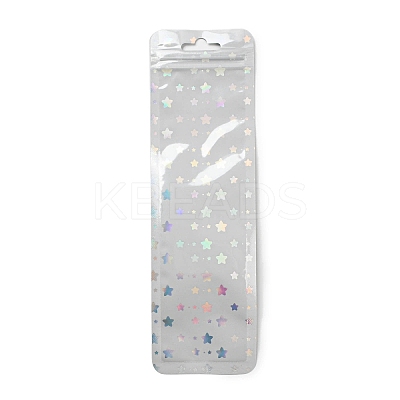 Rectangle Glitter Holographic Plastic Yin-yang Zip Top Gift Bags OPP-E004-01C-A02-1